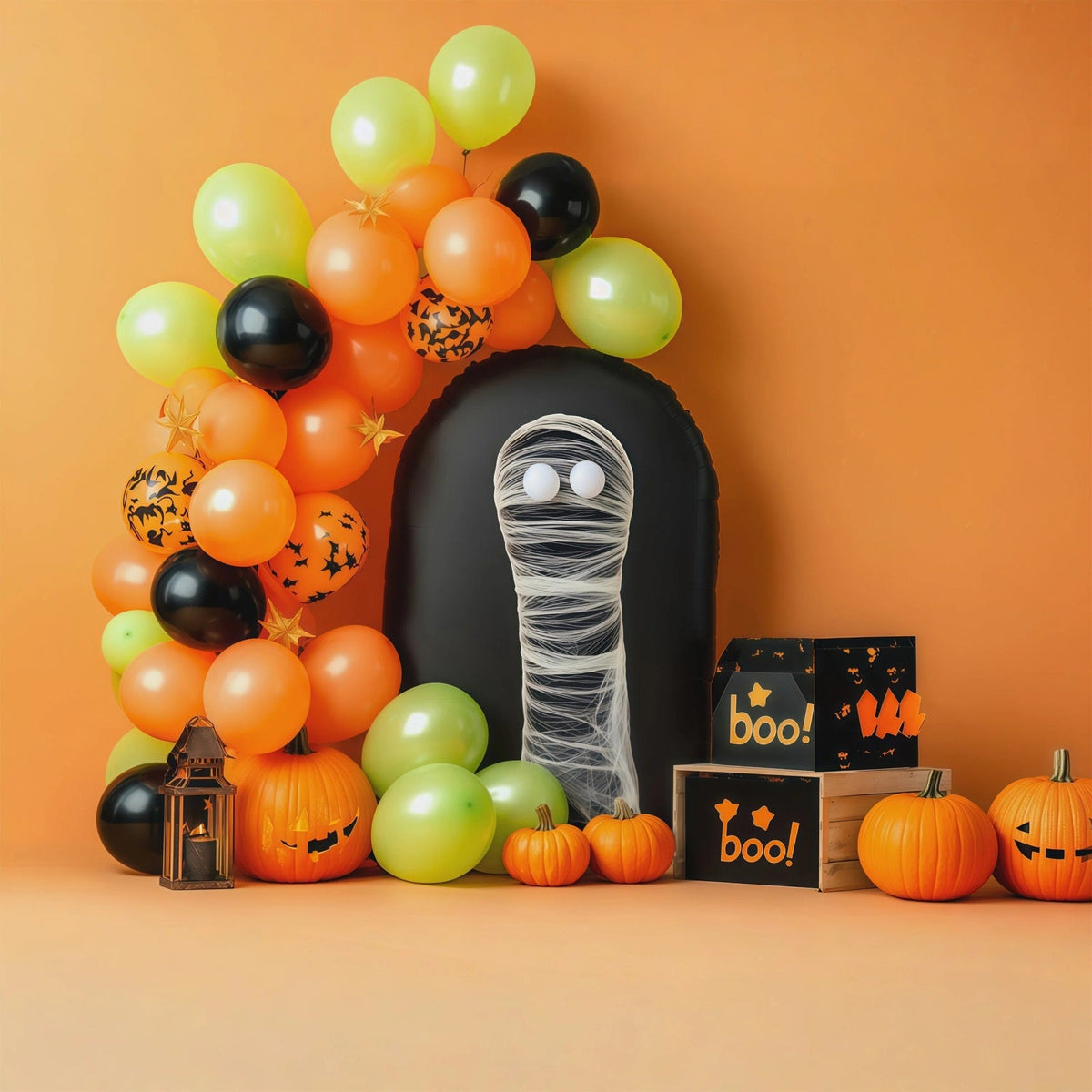 Décor Photo D'Halloween MomieBallon CitrouilleFête Anniversaire RR67-126