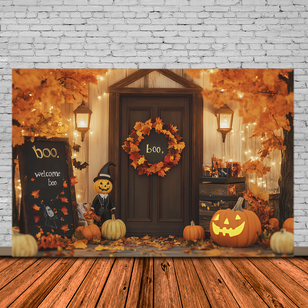 Décor De Photomaton D'Halloween À Faire Soi-Même Porte Citrouille De Bienvenue Décor D'Halloween RR67-140