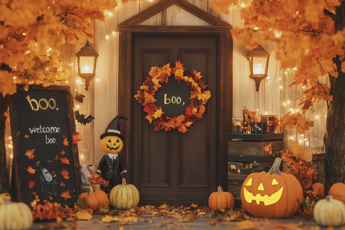 Décor De Photomaton D'Halloween À Faire Soi-Même Porte Citrouille De Bienvenue Décor D'Halloween RR67-140