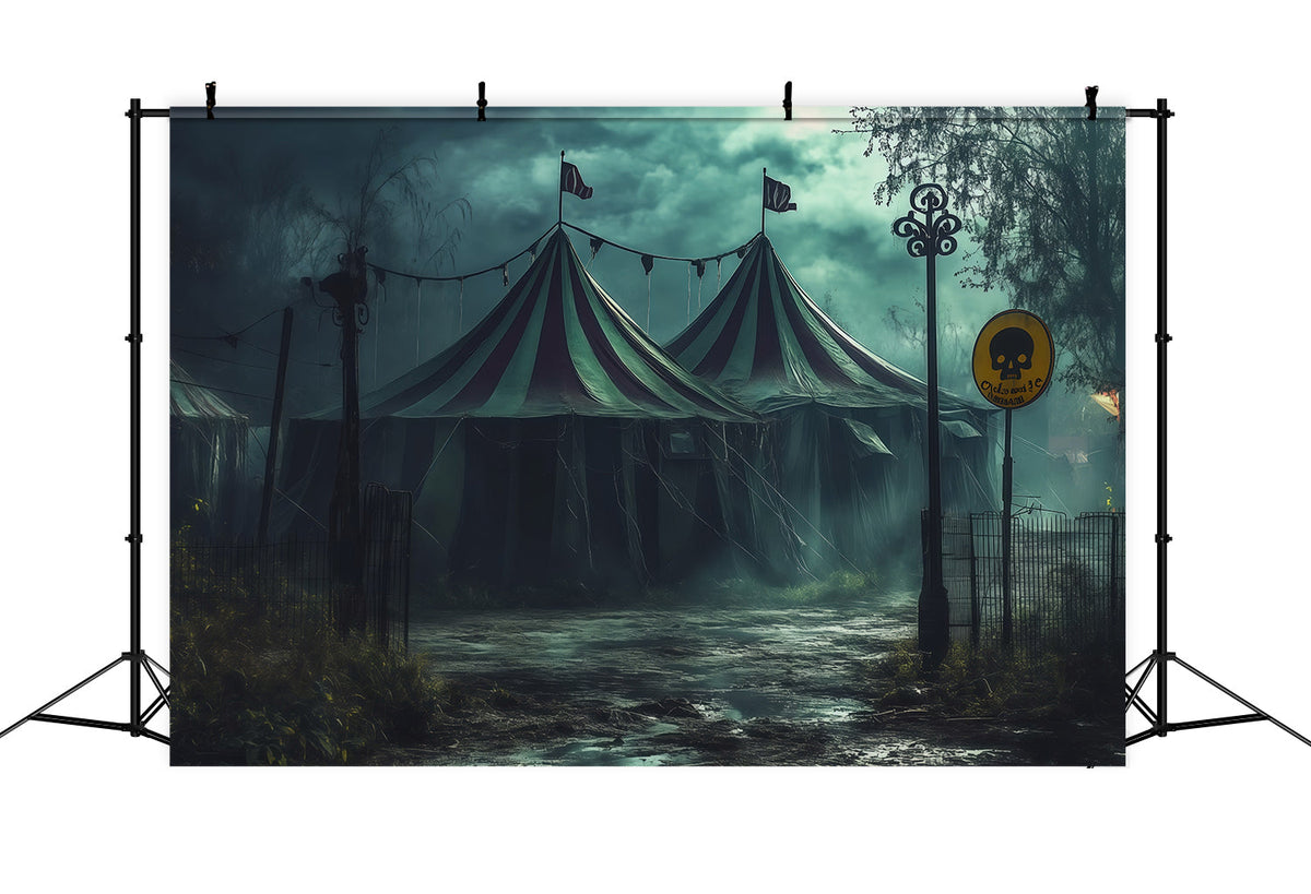 Décor De Cirque Effrayant Terrain Abandonné Et Brumeux Décor Du Magicien D'Oz RR67-164
