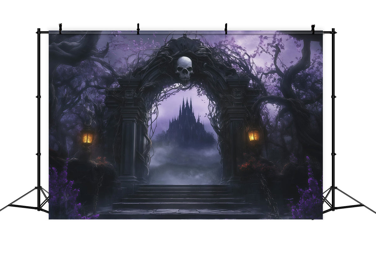 Décor De Château GothiqueArche En Forme De Crâne Chemin De Château Décor D'Automne Pour Halloween RR67-181