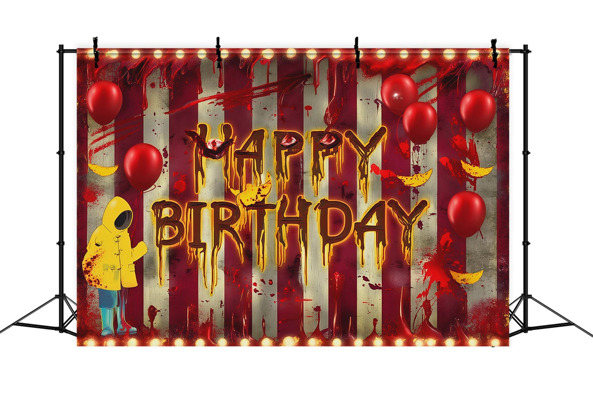 Décors Photo D'Halloween Mur De Ballons Avec Lettres Ensanglantées Décor D'Anniversaire D'Halloween RR67-26