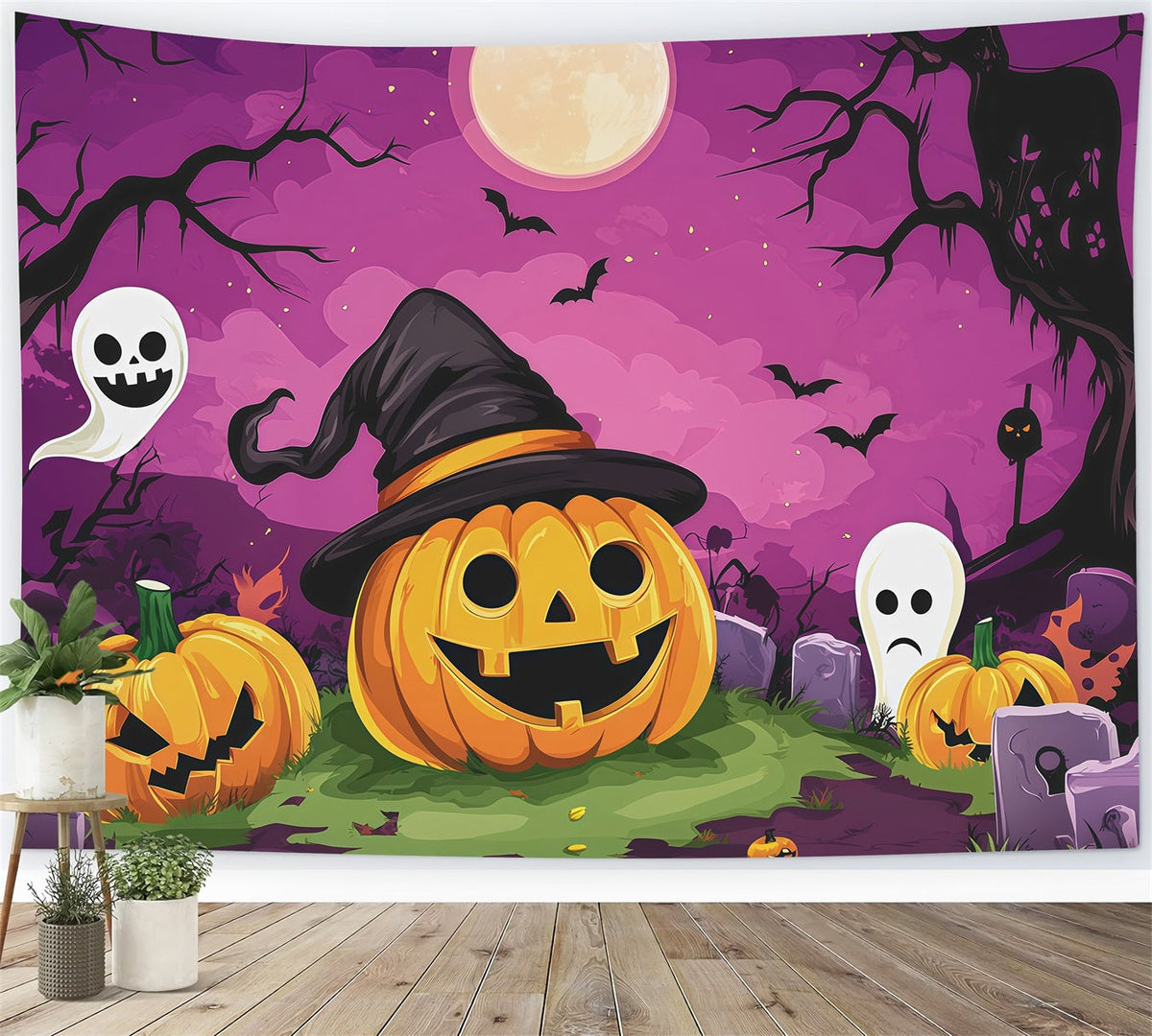 Décors En Carton Pour Halloween Citrouille Fantôme Cimetière Photographie RR67-69