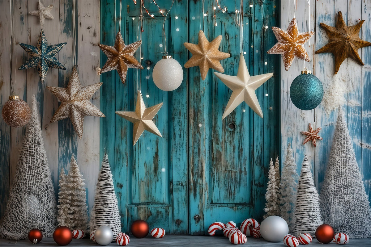 Décor En Bois De Noël Décoration D'Ornement Étoile Côtière Décor De Studio De Noël RR69-53