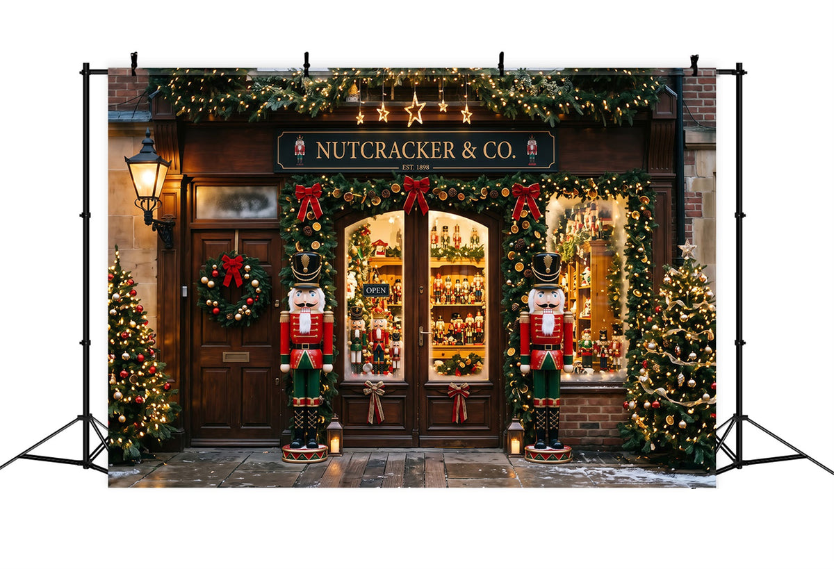 Décor De Magasin De Noël Magasin De Jouets Casse-Noisette Fond Mural De Noël RR69-82