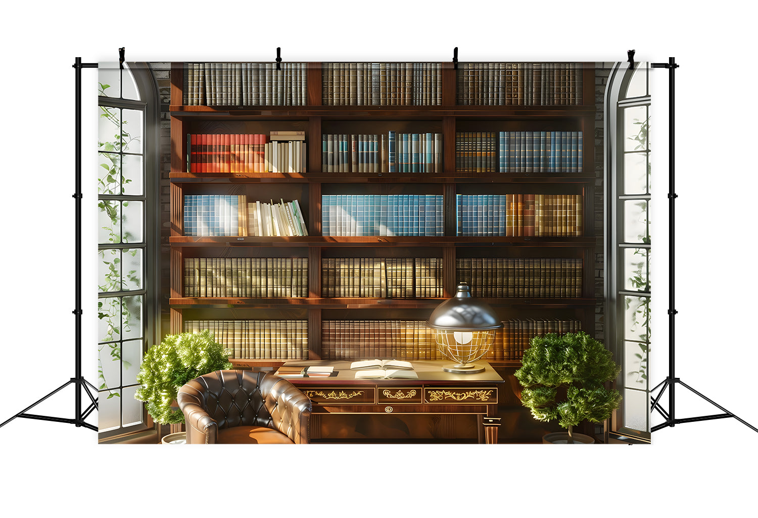 Toile de Fond de Bibliothèque d'Étude pour la Rentrée RR7-228
