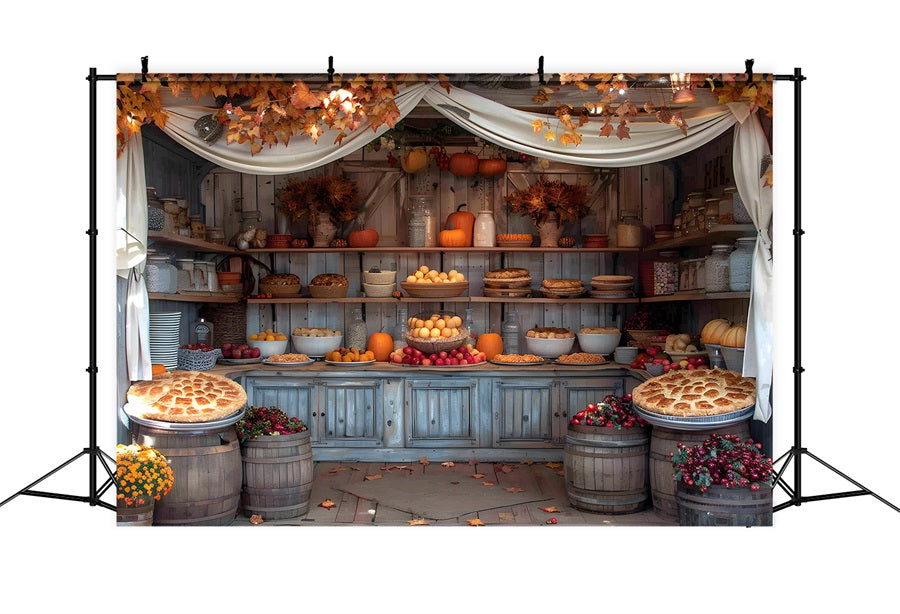 Toile de fond de présentation de festin de récolte d'automne RR7-364