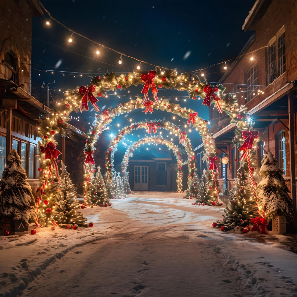 Toile de fond de Noël Arche Lumineuse Festive RR7-623