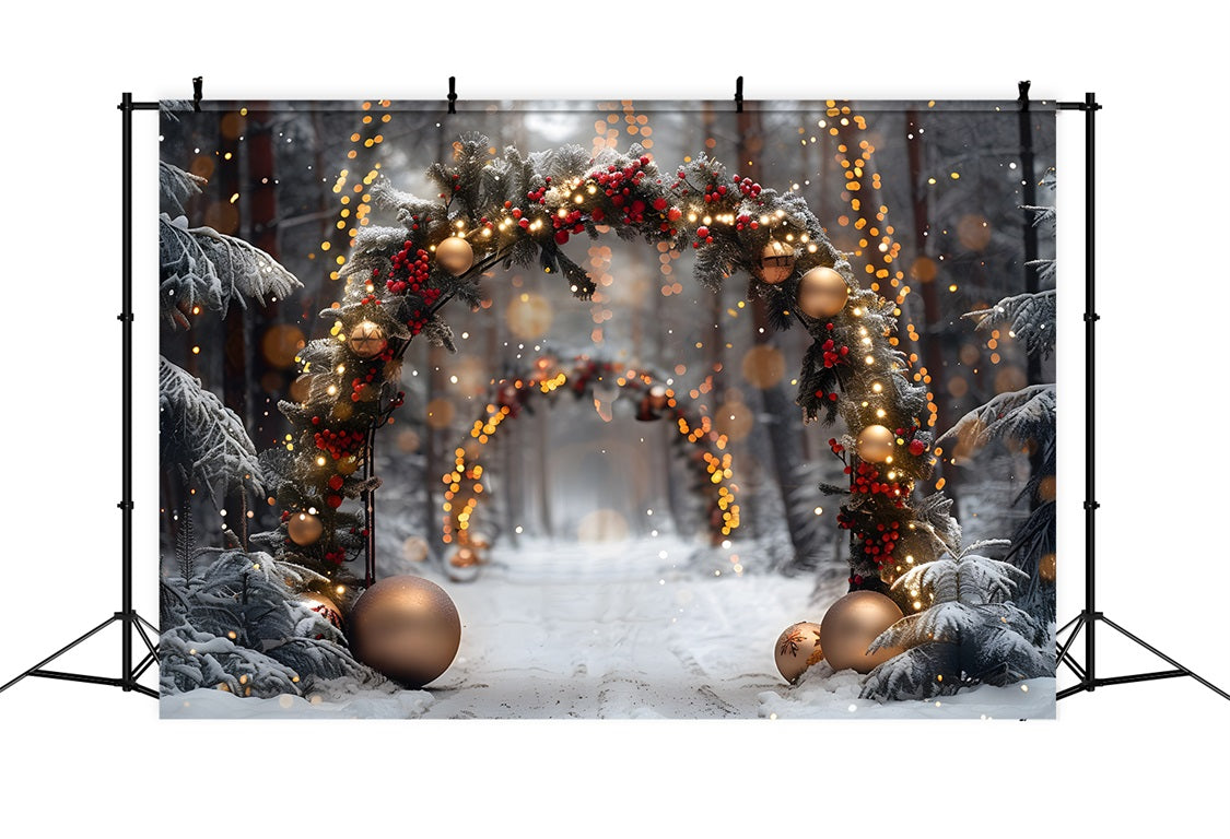 Toile de fond de Noël Arche Enchantée en Forêt RR7-709