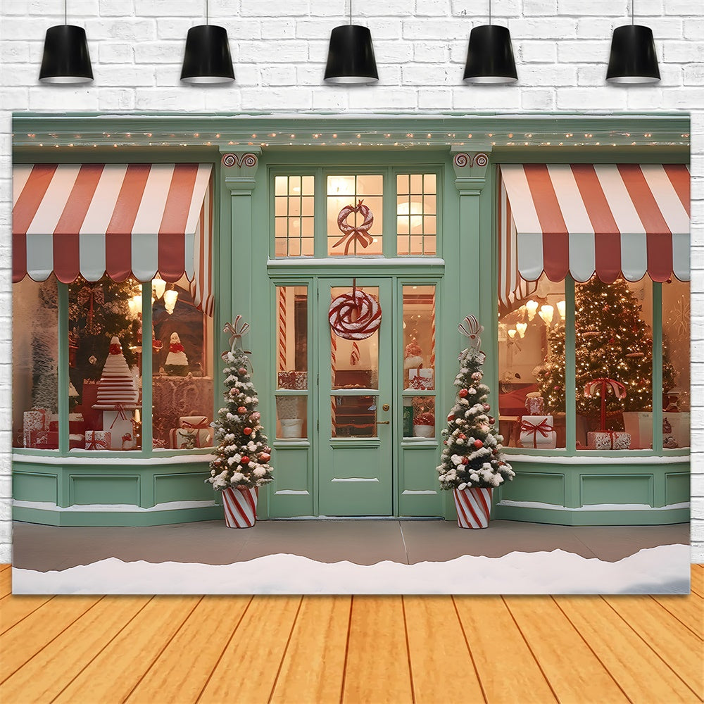 Toile de fond de Devanture de Magasin de Bonbons de Noël RR7-792