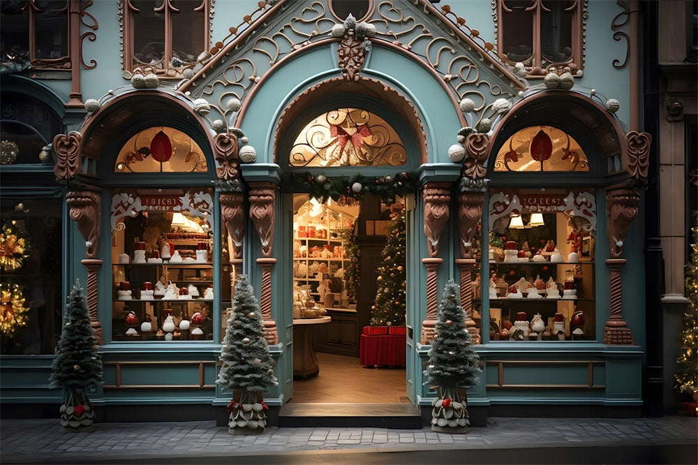 Toile de fond de Photographie avec Magasin de Gâteaux de Noël RR7-879