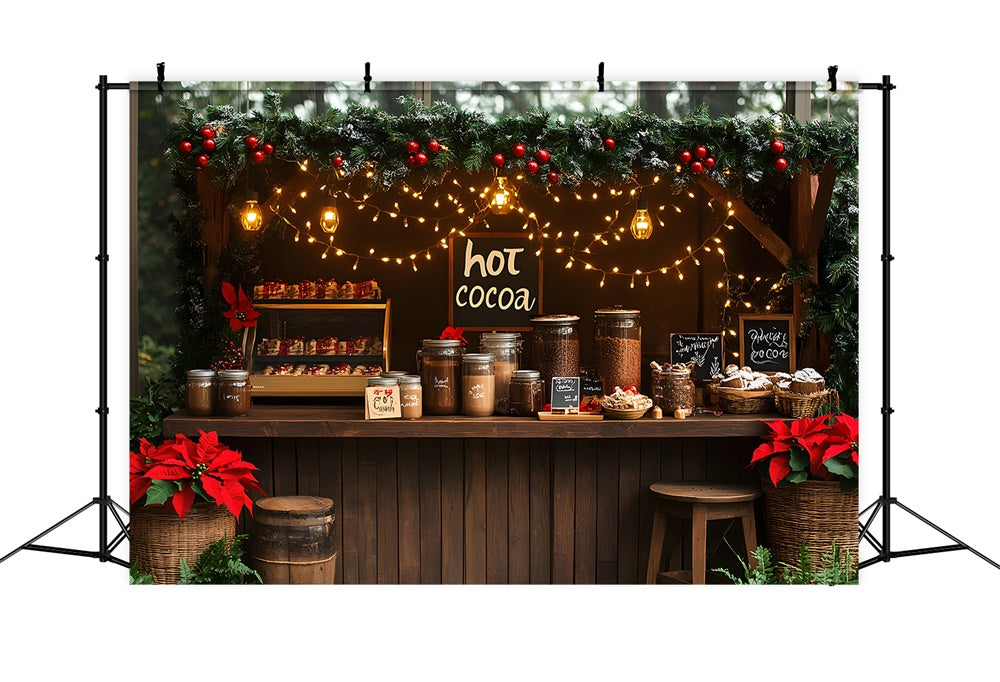 Toile de fond Chocolat Chaud et Lumières de Noël RR8-114