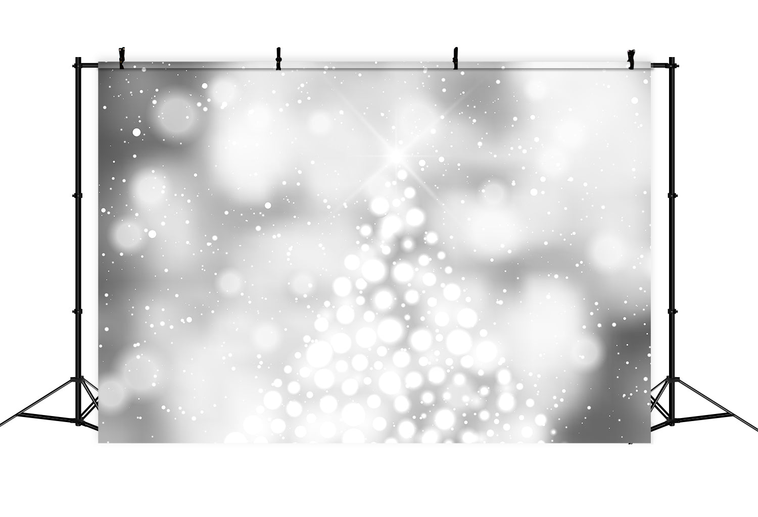 Toile de fond flocon de neige gris de Noël RR8-273