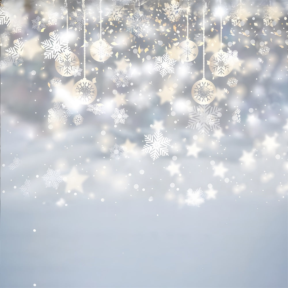 Toile de fond flocon de neige étoilé de Noël RR8-275
