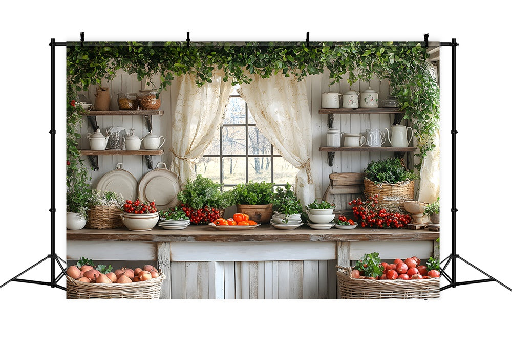 Toile de Fond Cuisine de Récolte d'Automne pour Photographie RR8-323