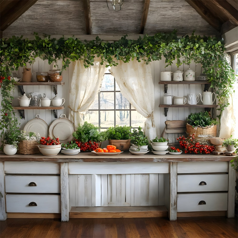 Toile de Fond Cuisine de Récolte d'Automne pour Photographie RR8-323