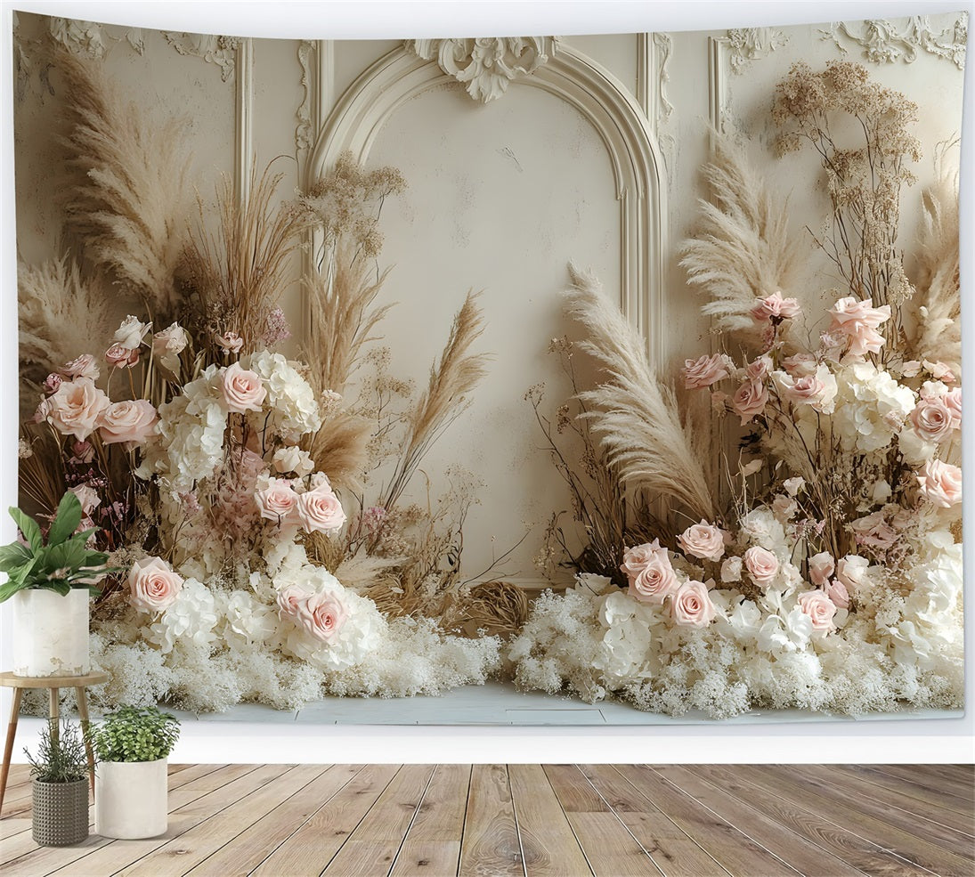 Toile de Fond Oasis Florale de Luxe Bohème RR8-471