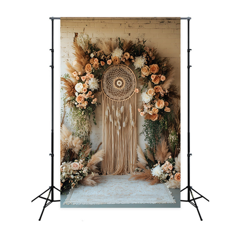 Toile de Fond Décor Lounge Bohème Chic Naturel RR8-513