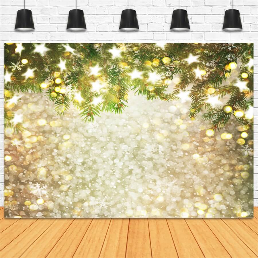 Toile de fond des étoiles flocon de neige arbre de Noël pour Studio S-3180
