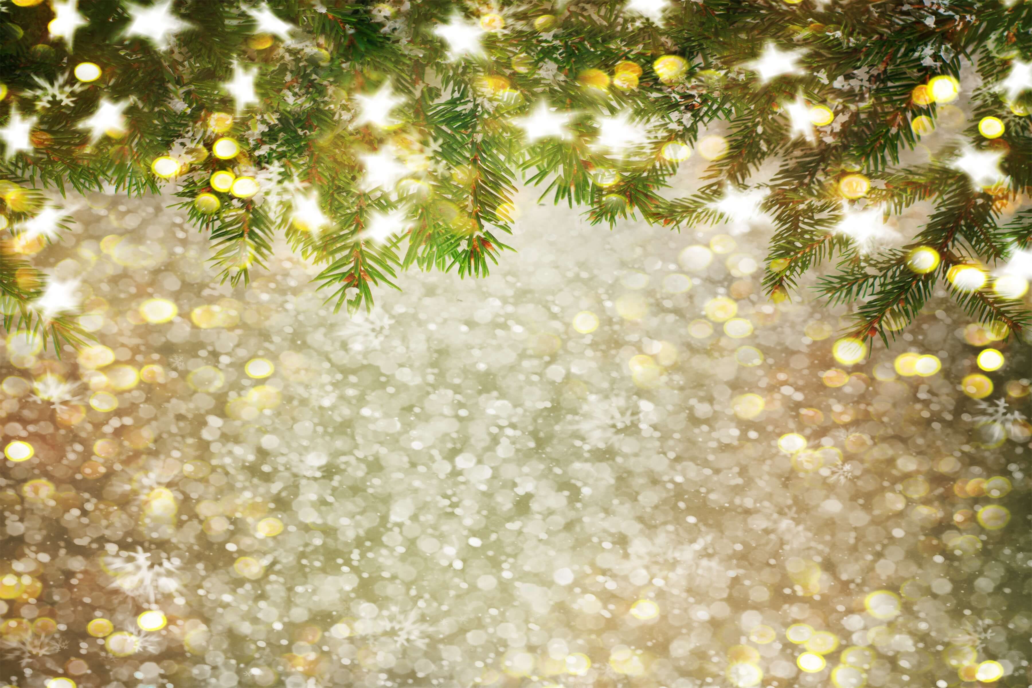 Toile de fond des étoiles flocon de neige arbre de Noël pour Studio S-3180
