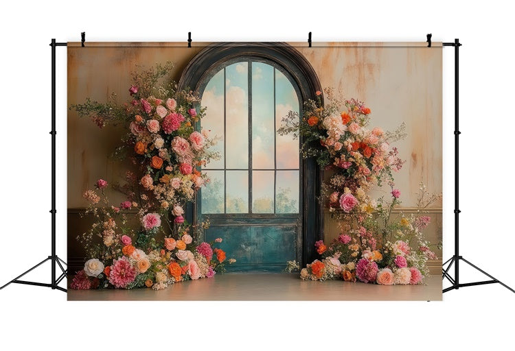 Toile de fond Printemps Arche Florale Vintage Élégante TWW2-13