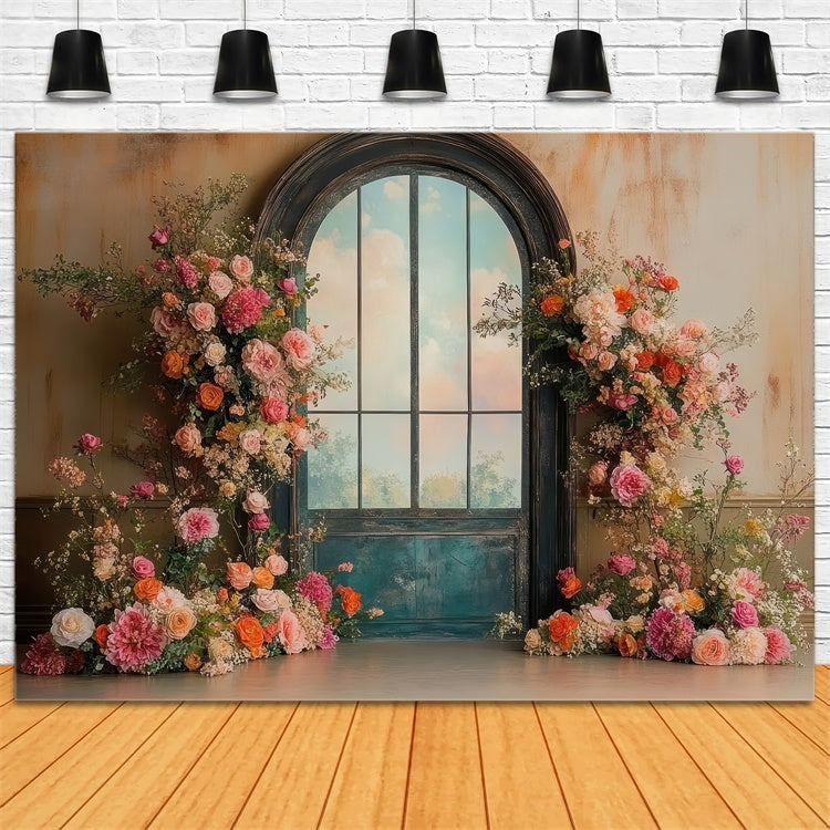 Toile de fond Printemps Arche Florale Vintage Élégante TWW2-13