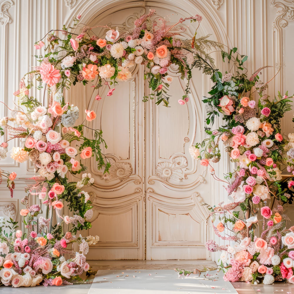 Fond Photo Printemps Arche de Mariage Florale Rêveuse TWW2-22