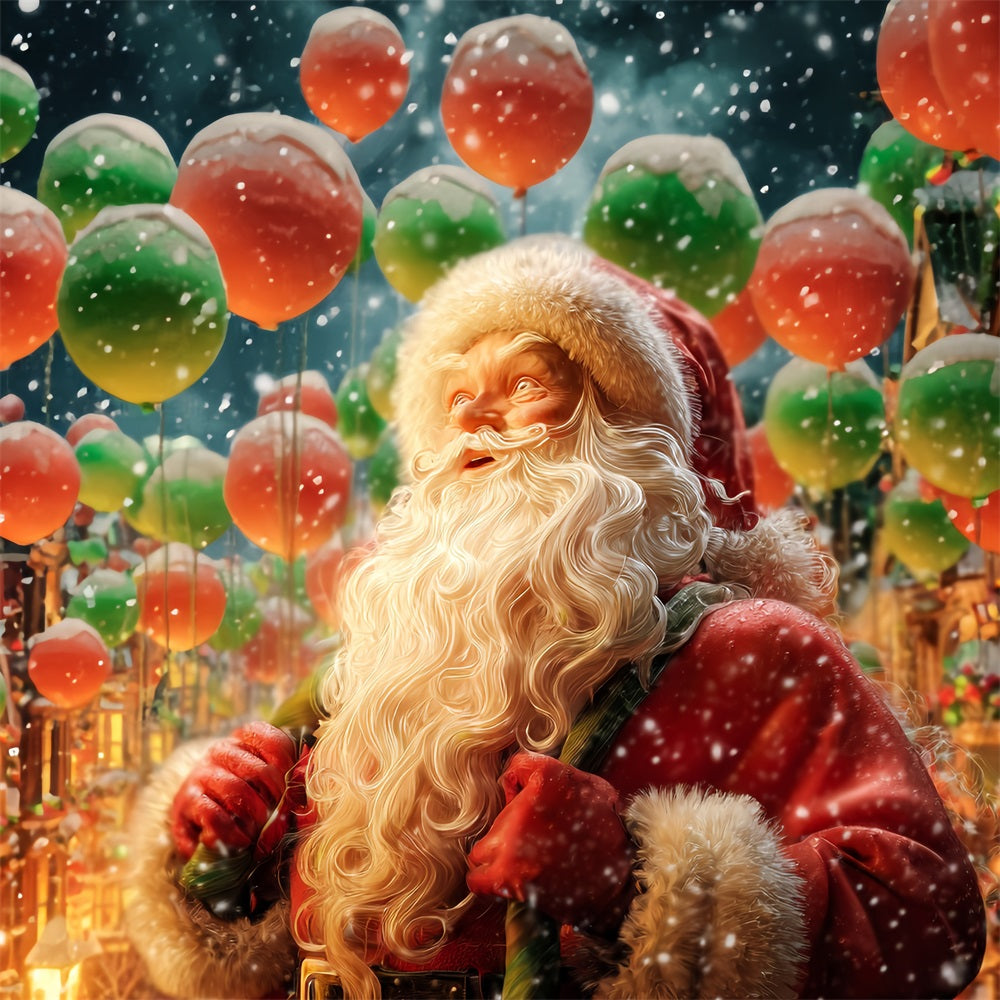 Fond Père Noël Ballons du Père Noël Défilé d'hiver Fonds de Noël en solde TWW510-92