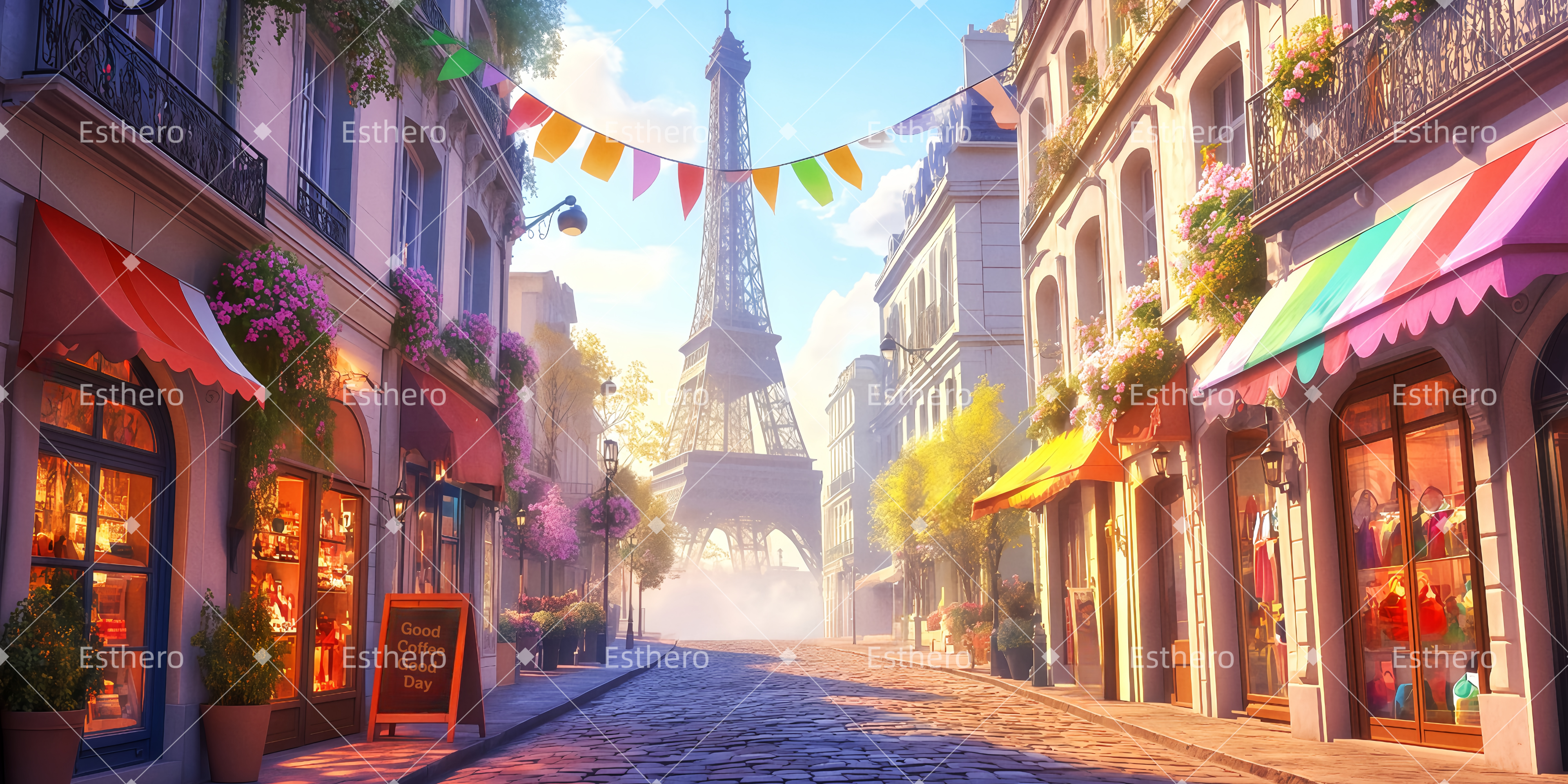Fond de Scene Theatre Les rues de Paris TWW511-T92