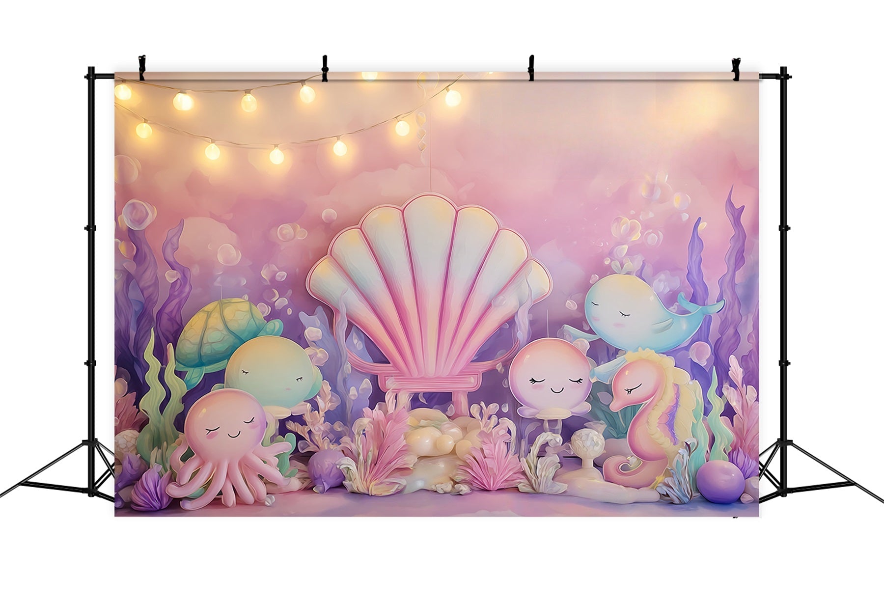 Toiles de fond pour photographie de gâteaux Toile de fond pour smash cake sous-marin pastel océan amis TWW59-215