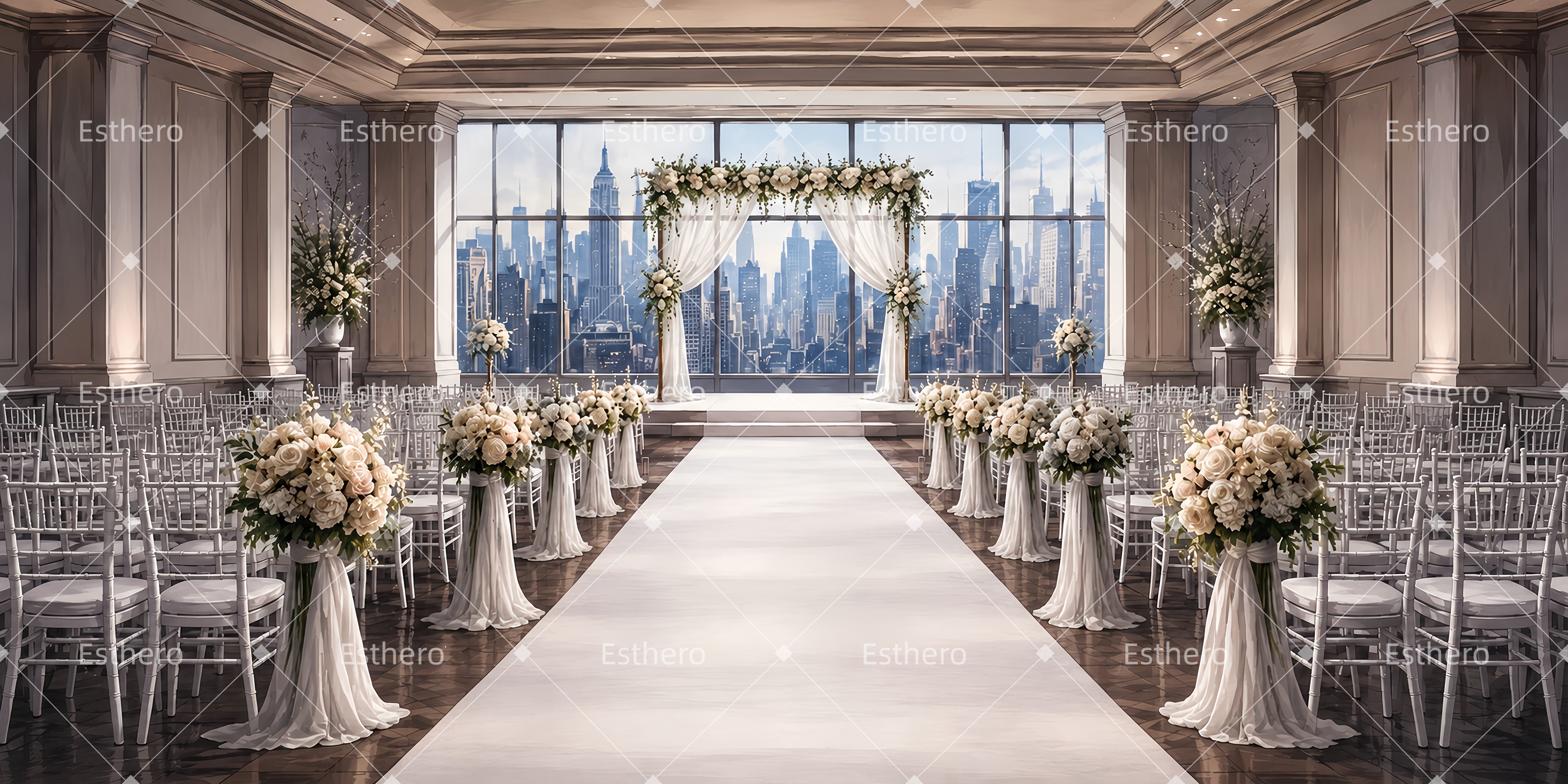 Vue de Mariage Décor de Théâtre pour Spectacle ZTT66-T123