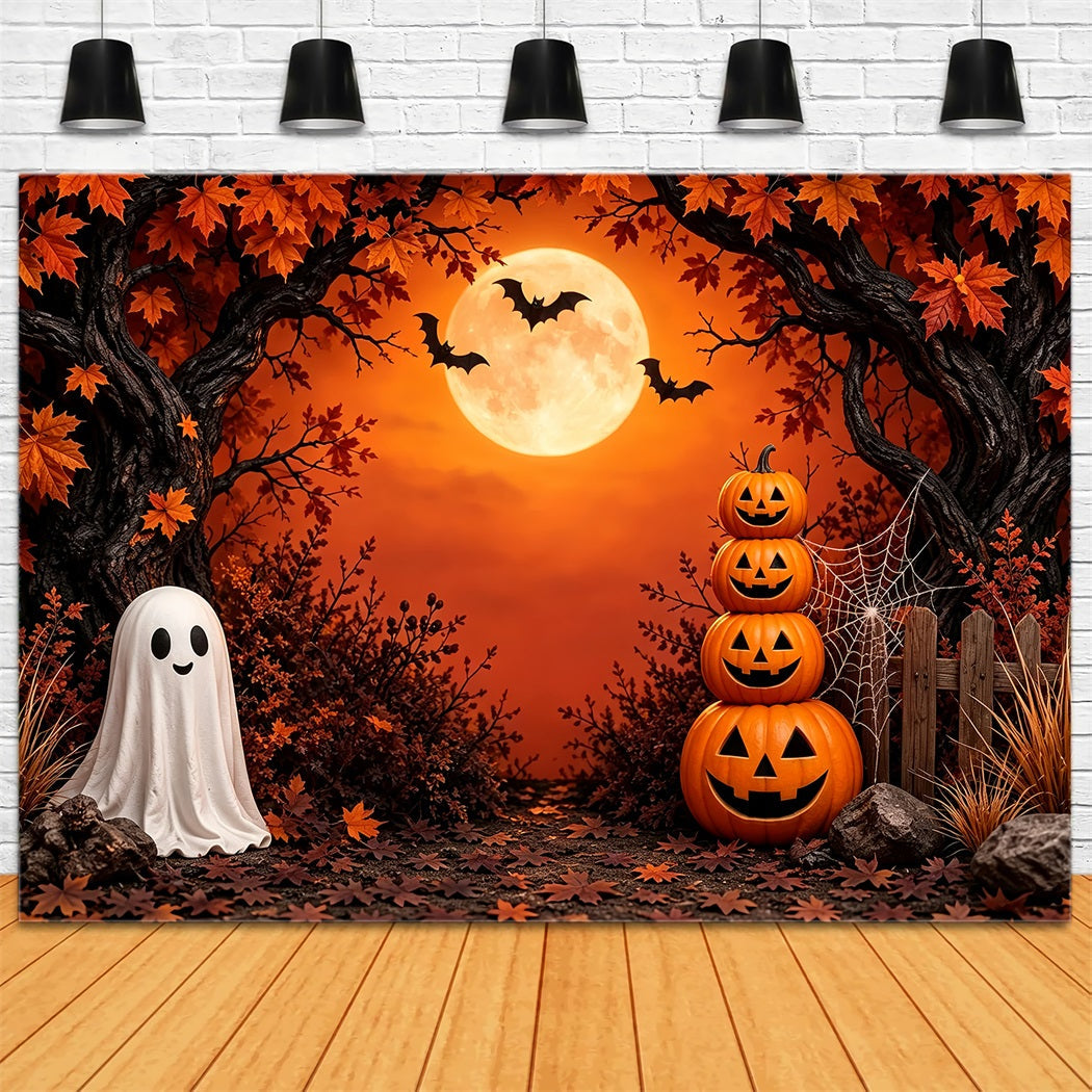 Décor De Photomaton D'Halloween À Faire Soi-Même Forêt De Citrouilles Et De Fantômes D'Automne ZTT67-11