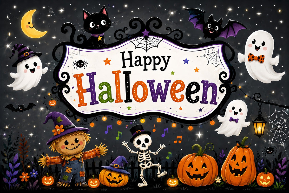 Décors Mignons Pour Halloween Fantômes Et Squelettes Décorations De Scène Pour Fête D'Halloween ZTT67-26