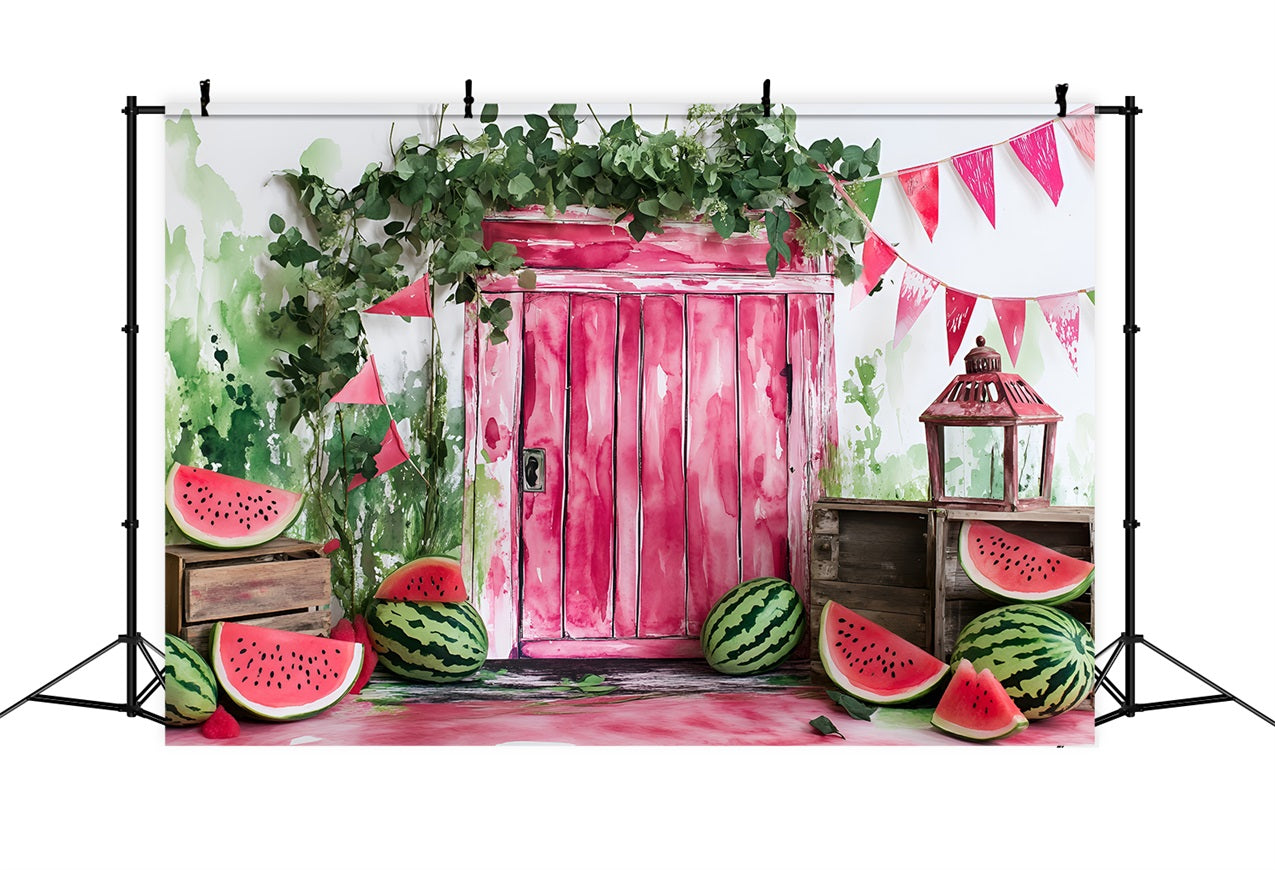Toile de fond Été Pastèque Porte Fête ZXY3-21