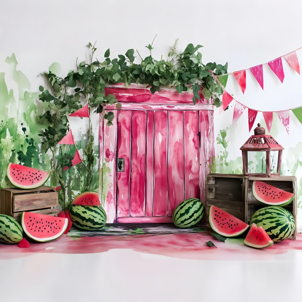 Toile de fond Été Pastèque Porte Fête ZXY3-21