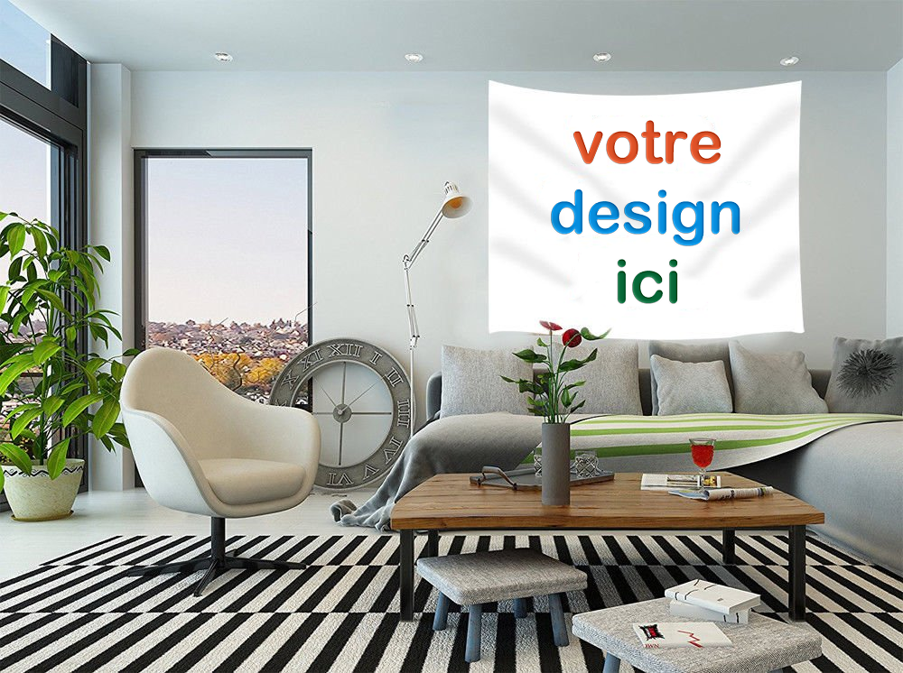 ACHETER 2 OBTENIR 1 GRATUITE Tapisserie Personnalisée Tenture Murale pour Salon Chambre T1