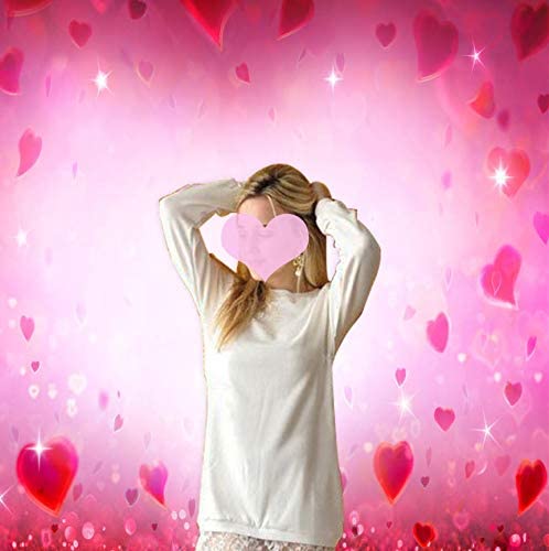 Toile de fond scintillante coeur rose rouge pour les photos de la Saint-Valentin VAT-41
