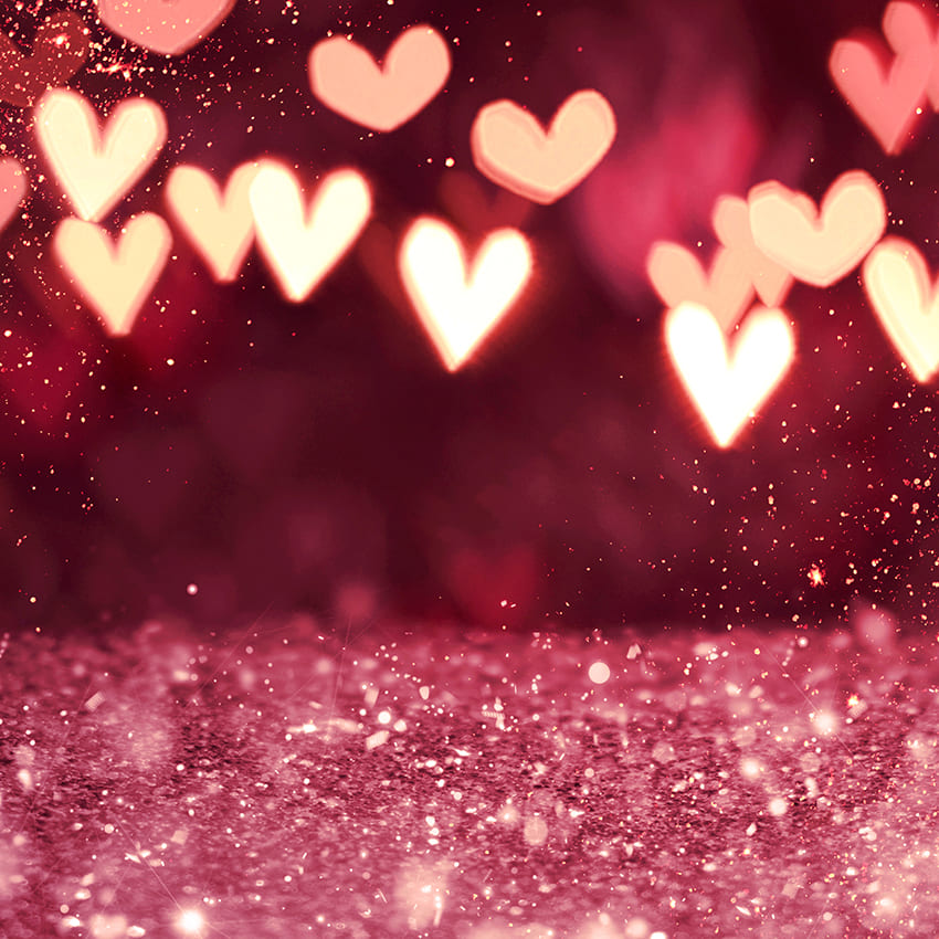 Toile de fond Bokeh Love Heart pour la photographie de la Saint-Valentin D1033