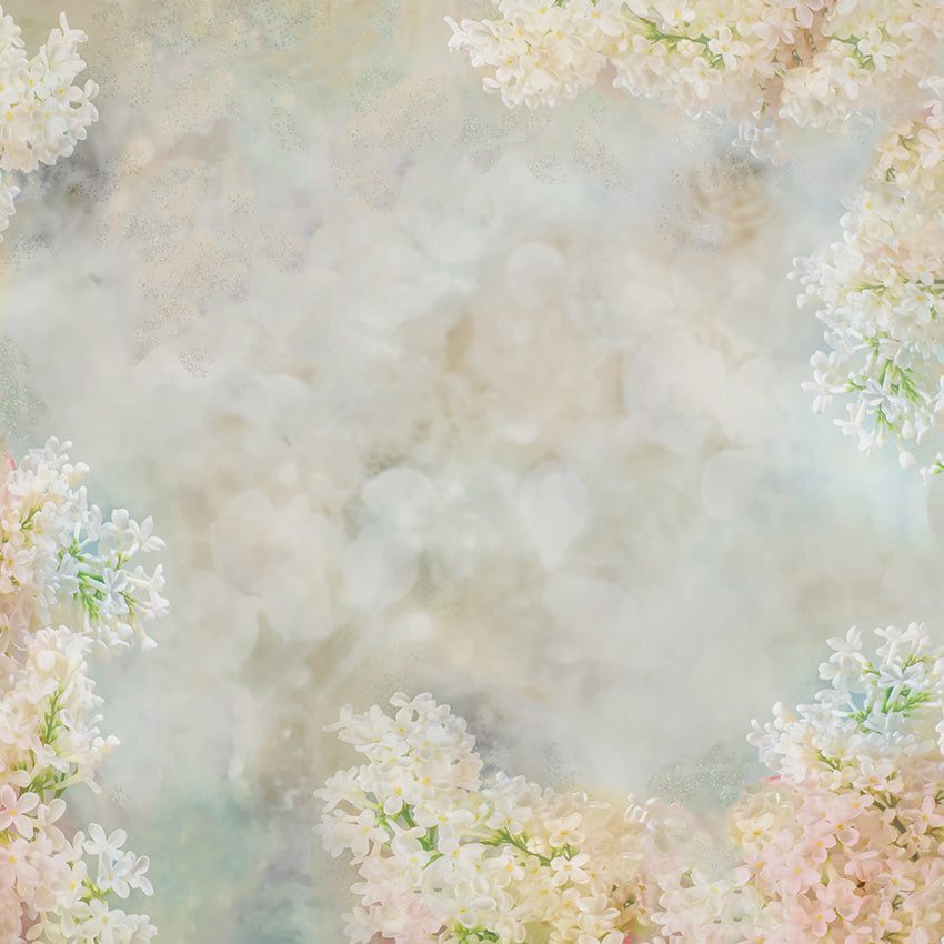 Toile de Fond Florale Abstraite Beaux-Arts de Couleur Claire D958