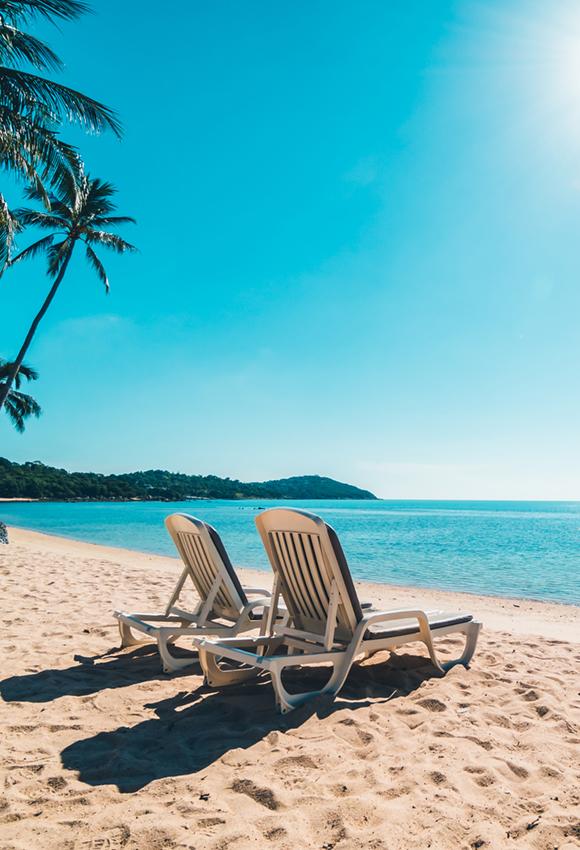Beach Backdrop Sky Blue Ocean Summer Holiday Photo Backdrop J04137