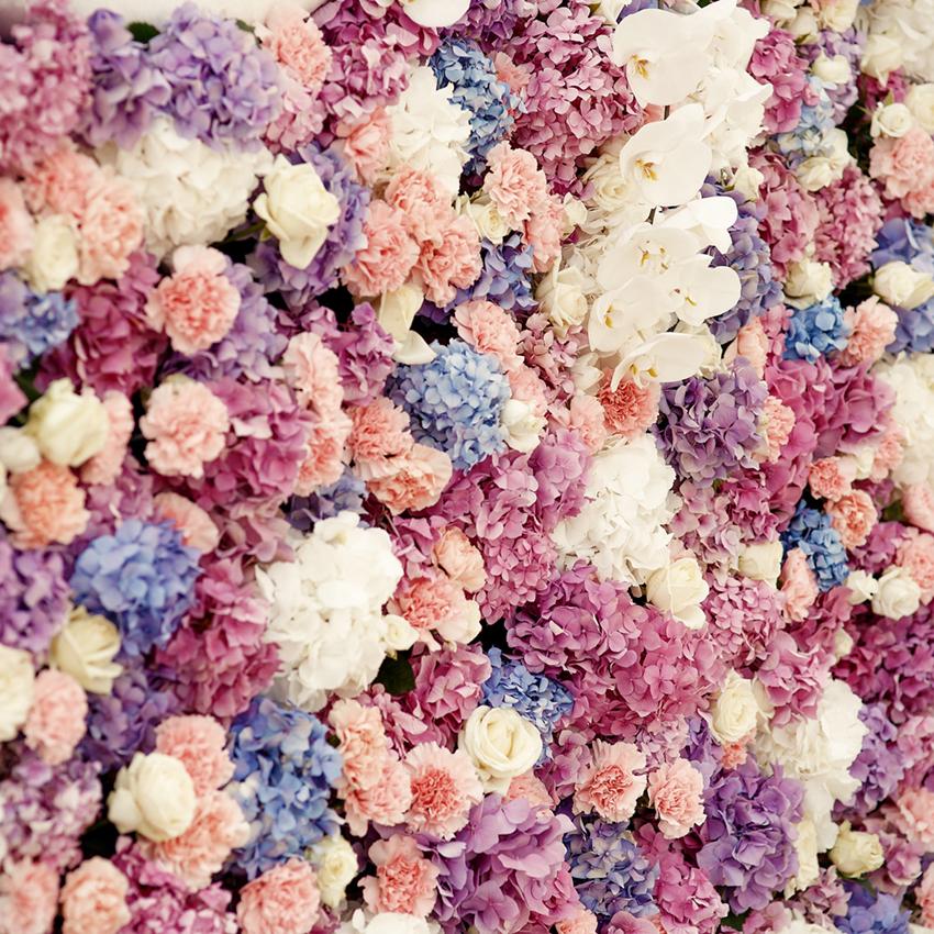 Toile de fond de photographie de mur de fleurs pour les événements LM-H00237