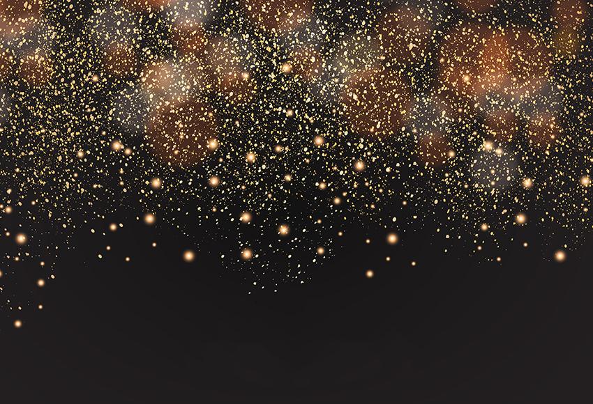 Bokeh Glittering Golden Particles Backdrop for Photography M133
