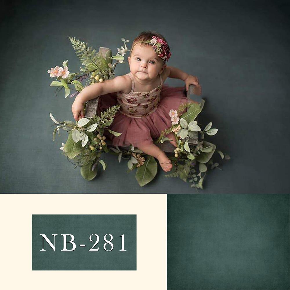 Toile De Fond Abstraite Fond Nouveau-Né Vert Foncé Pour La Photographie Nb-281