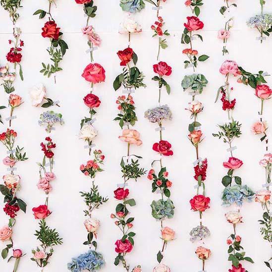 Toile de fond de Fondation murale de fleurs pour événements S-3176