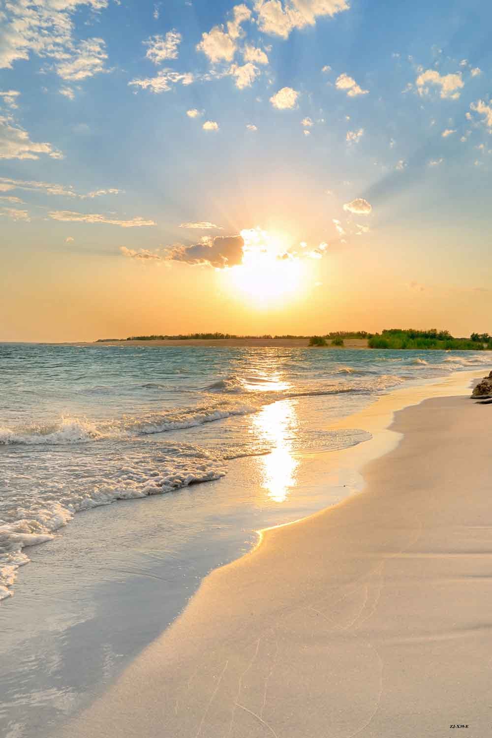 Summer Sea Sunset Beach Photography Backdrop X39-E
