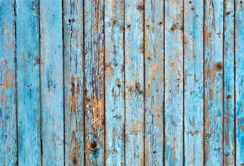 Toile de fond en bois cassé bleu pour la photographie des enfants G-404