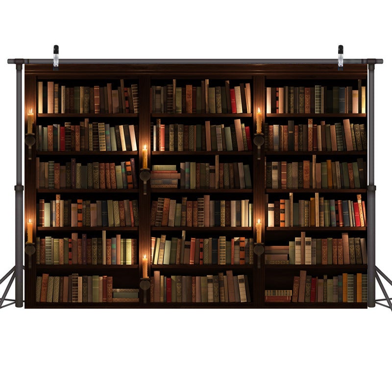 Bougie Éclairage Bibliothèque Bibliothèque Toile de Fond lv-608