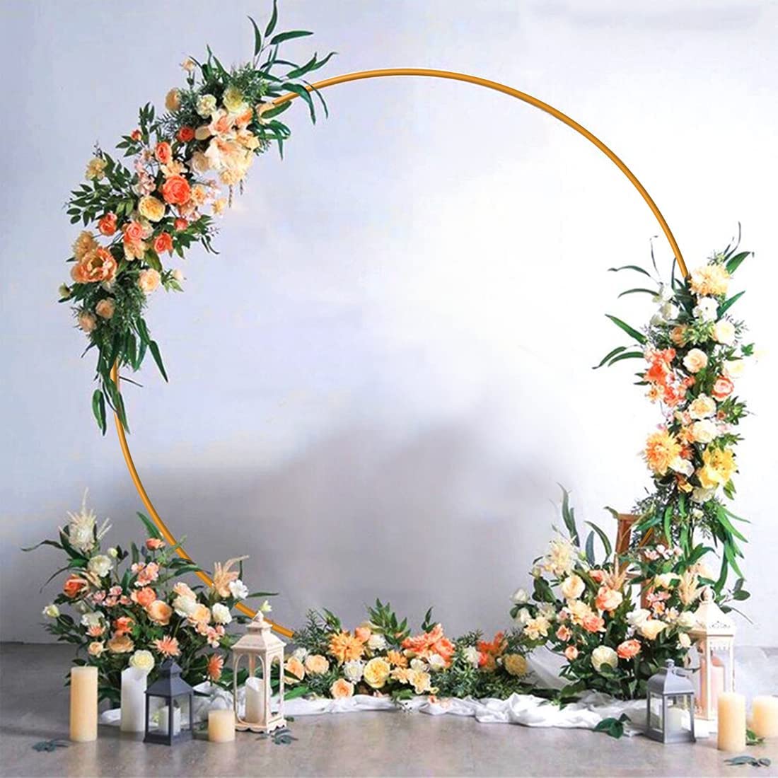La toile de fond ronde tient le support d'arche de cercle en métal pour le mariage de fête d'anniversaire
