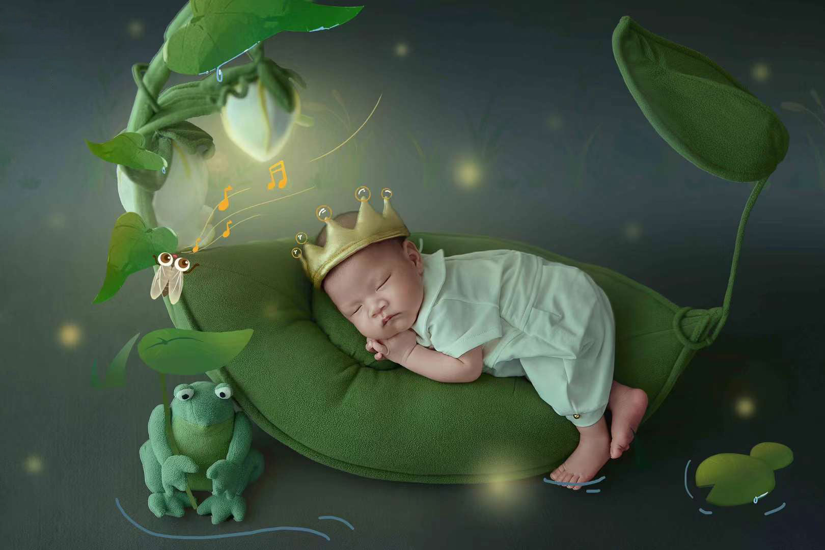 Accessoires de photographie pour bébé  grenouille petit prince vêtement ＆ oreiller SYPJ12
