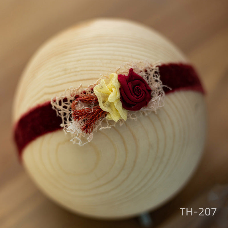 Photographie Nouveau-né Velours Fleur Pearl Coiffe TH2